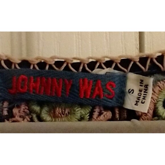 SOLD_SOLD_SOLD!!  JOHNNY WAS Vista Blouse Blue Night Embroidered Boho Tunic Top - Picture 7 of 11